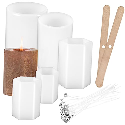 JEWEDECO 1 Set Silikon Kerzenformen Für DIY Kerzenherstellung Inklusive Kerzendochthalter Und Dochtern Ideal Für Kreative Weihnachtsprojekte Und Niedliche Designs von JEWEDECO