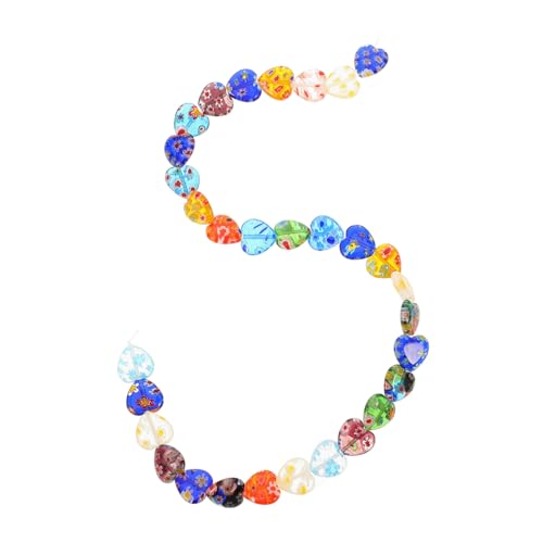 JEWEDECO 1 Strang Liebe Flache Perlen Bunte Ohrringe Runde Perlen Große Ohrringe DIY Armband Perlen Armband DIY Charms DIY Perlen Für Schmuck Lose Perlen Schmuck DIY Perlen von JEWEDECO