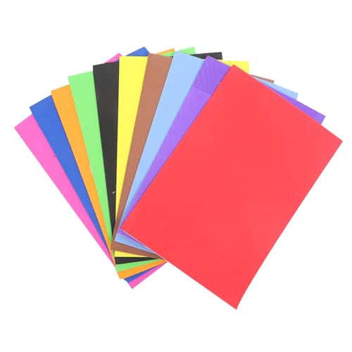 JEWEDECO 10 Blätter Eva-Schaumpapier buntes Kartonpapier Bastelschaumpapier buntes Schaumpapier Basteldekorationspapier bunter Karton Bastelpapiere DIY handgefertigte Materialien von JEWEDECO