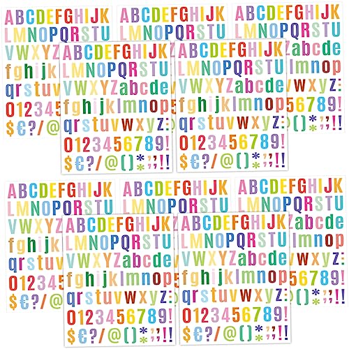 JEWEDECO 10 Blatt Alphabet Aufkleber Buchstaben Und Zahlen Sticker Selbstklebende Briefkastennummern Etiketten Für Bastelprojekte Fensterdekoration Und Beschriftungen Vielseitig von JEWEDECO