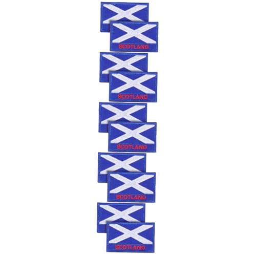 JEWEDECO 10 Stk Schottischer Patch Länderflaggen-patch Schottland-flagge-applikation Schottland-flagge-patch Schottland-flagge-design-aufnäher Outdoor-dekor Außenflagge Aufkleber Polyester von JEWEDECO