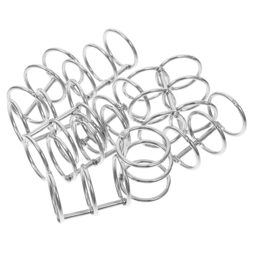 JEWEDECO 10 Stück Kleine 3-ring-eisenbinderringe, Lose Blattringe Für Karteikarten, Eisenverschlüsse Für Kalenderbindung, Buchringe Für Diy-reisetagebuch von JEWEDECO