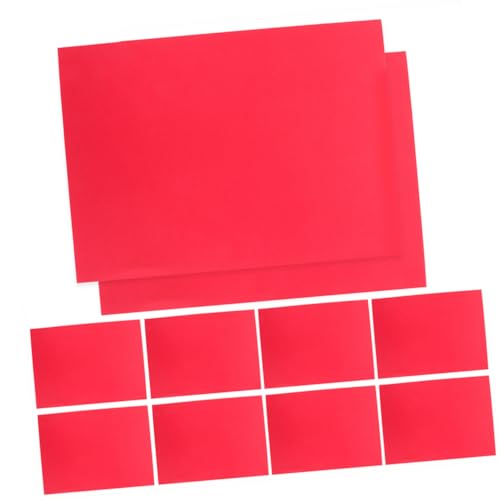 JEWEDECO 100 Blatt Handbemalter Karton Diy Liefert Zubehör Für Die Kartenherstellung Dekorativer Farbiger Karton Kartenvorrat Farbig Farbige Karte Diy-material Farbkarton Papier Rot von JEWEDECO