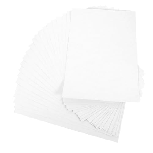 JEWEDECO 100 Blatt Selbstklebendes Druckpapier Aufkleber Aus Etikettenpapier Selbstklebendes, Klebriges Papier Große Aufkleber Aufkleberdruckpapier Weiß Selbstklebendes Thermopapier von JEWEDECO