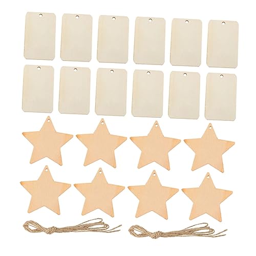 JEWEDECO 100 Sets Fünfzackige Stern Holzspäne, Handbemalte DIY Scheiben, Dekorative DIY Scheiben, Graffiti Chips, Hölzerne DIY Chips, Unvollendete DIY Scheiben, DIY Chips, Unvollendete von JEWEDECO