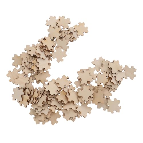 JEWEDECO 100 Stück DIY Holzscheiben Puzzle Chips Kreatives Vorlernspielzeug Für Kinder Ideal Zum Basteln Und Gestalten Lernbedarf Für Vorschule Und Kindergarten Fördert Die Kreativität von JEWEDECO