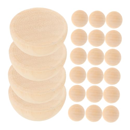 JEWEDECO 100 Stück Holzperlen Dekoration DIY Perlen Lose Perlen Für Schmuckherstellung Halbe Perlen Holzperlen DIY Girlande Holz Halbe Perle Holz Halbe Perlen Unvollendete von JEWEDECO