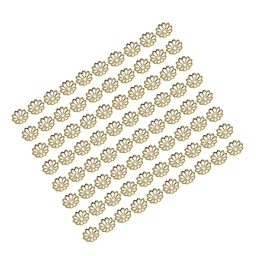 JEWEDECO 1000PCS 7MM Endkappen Und Spacer Caps Für DIY Schmuckzubehör Natürliche Perlen Blütenkappen Und Anhänger Für Armbänder Und Halsketten Goldfarbe von JEWEDECO