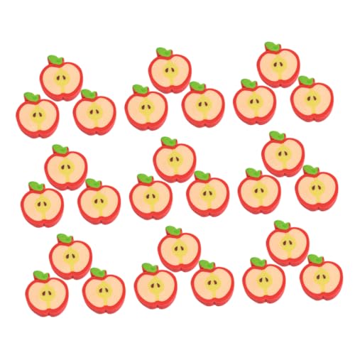 JEWEDECO 100St Apfel-Radiergummi Radiergummis für Kinder Obstform Radiergummis Fruchtform Radiergummi dekorativer Radiergummi Student Radiergummi Niedlicher Radiergummi Mini-Radierer von JEWEDECO