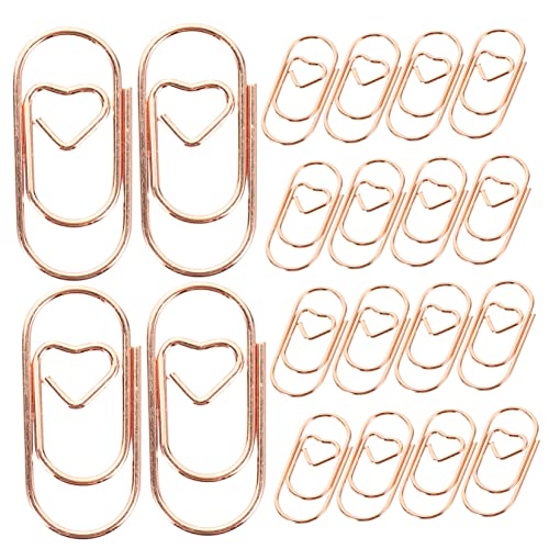 JEWEDECO 100St Büroklammer exquisite Dateiclips Befestigungsclips für Dokumente kleine Markierungsclips büromaterial office supplies Mehrzweck-Strickclips Büro-Strickclips Metall Rosy von JEWEDECO