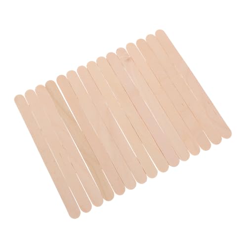 JEWEDECO 100St Rührstab DIY & Handwerk Jumbo-Klebestifte DIY-Stick bastelstöcke selber machen eisstäbe bastelmaterial Stock für Eis am Stiel Eisstange hölzern Beige Wiederverwendbar von JEWEDECO