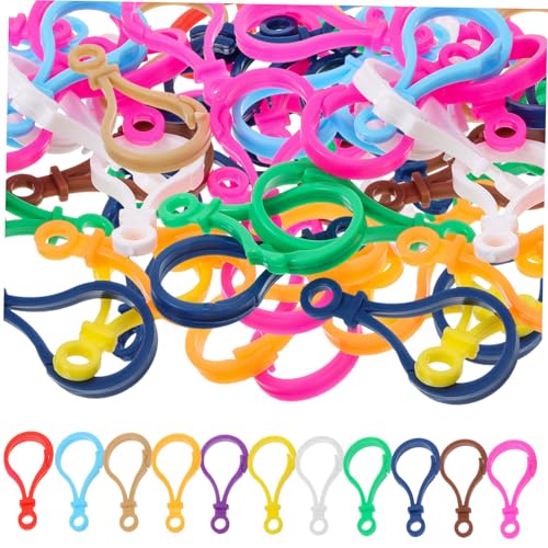 JEWEDECO 100st Glühbirne Schnalle Hummer Karabinerhaken Karabinerverschluss Zur Schmuckherstellung Lanyard-clips Und Haken Verknüpfung Lanyard-haken Hummerschere Kette Plastik Colorful von JEWEDECO