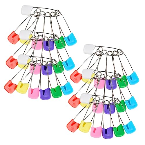 JEWEDECO 100st Sicherheitsnadeln Für Kinder Babylätzchen Clip Für Stofftaschenwindeln Kleidungsnadeln Müllbeutel Für Babys Stoffwindel, Gürtelwindel Stoff-sicherheitsclip-Halter Abs Stahl von JEWEDECO