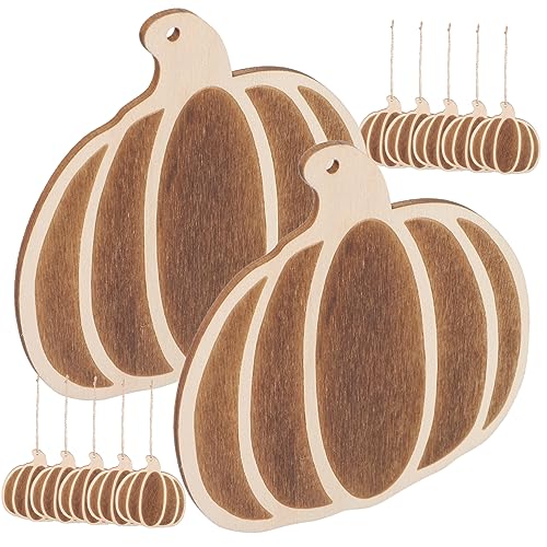 JEWEDECO 10Pcs Schöner Holzchip Für DIY Unvollendete Hölzerne Kürbis -Tag DIY Accessoires DIY Decor von JEWEDECO