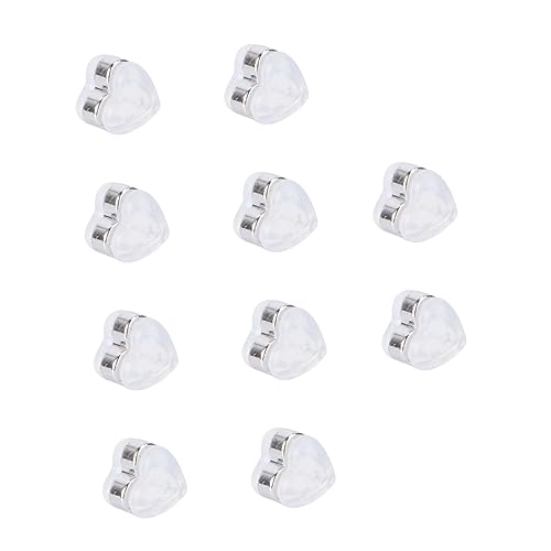 JEWEDECO 10Pcs Silikon Herz Des Deckels Herzohrringe Trendige Ohrringe Locket Fashion Anhänger Ohrring DIY Materials Herzförmiger Ohrring Accessoire Hubkörpern Charm Silber Silber von JEWEDECO