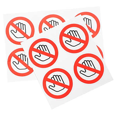 JEWEDECO 10Pcs Warnschild Aufkleber Berühren Kein Label -Aufkleber -Kleber -Warnlabel Bitte Berühren von JEWEDECO