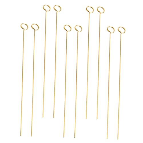 JEWEDECO 10st Halter Für Partykarten Karteninhaber Inhaber Der Tischnummer Notizzettelklemme Karten Abholen Blumenarrangement-zubehör. Blumenkartenhalter Pick Tombolatrommel Golden Metall von JEWEDECO