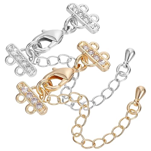 JEWEDECO 10st Karabinerverschlüsse Halsketten Armbänder Kettenverlängerungen Armbandverlängerung Biegeringe Zur Schmuckherstellung Schmuck Verlängerungskette Verlängerungsketten Kupfer von JEWEDECO