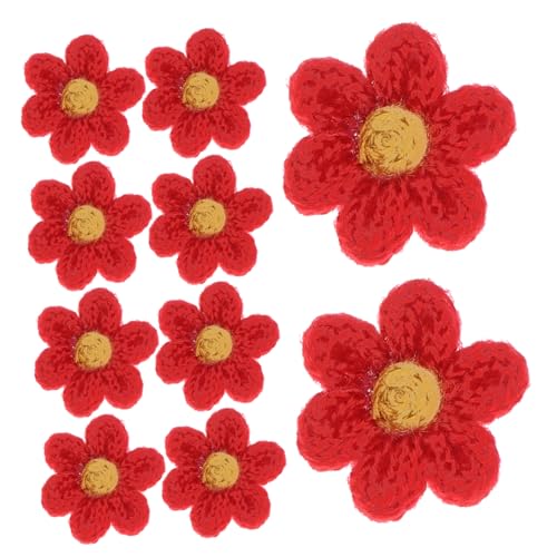 JEWEDECO 10st Kleiner Blumenbeet Bausatz Glyzinien Hängende Blumen Künstliche Pflanzen Produkte Abs Mikrofaser Anlage Stoffblumen Farn Kleiderflicken Cool Weiße Kunstblumen Garn Rot von JEWEDECO