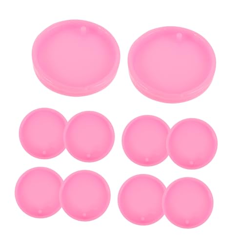 JEWEDECO 10st Schlüsselanhänger Form Silikonform Für Schlüsselanhänger Diy-herstellungsform Form Zum Selbermachen Flexible Silikonform Gießform Silikon-diy-form Diy Formen Rosa Kieselgel von JEWEDECO