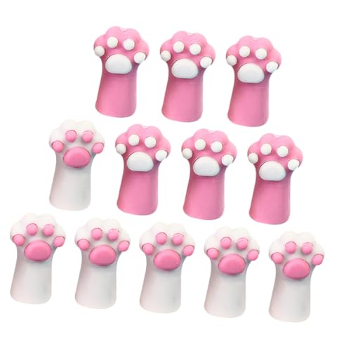 JEWEDECO 12st Radiergummi Bausätze Mini-tier-katzenfiguren-spielzeug Mini-tierkatzenfiguren Earaser-schule Süße Zurück Zu Schulbedarf Stationär Rosa Schulmaterial Briefpapier Löschen Pvc von JEWEDECO