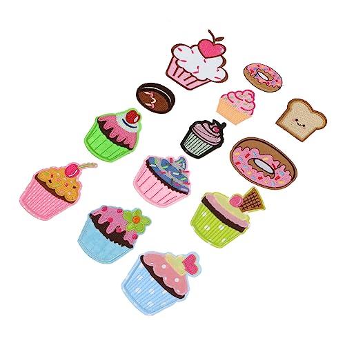 JEWEDECO 13 Stücke Entzückende Kuchen Tuch Patches Stickerei Kuchen Abzeichen Kuchen Tuch Aufkleber von JEWEDECO