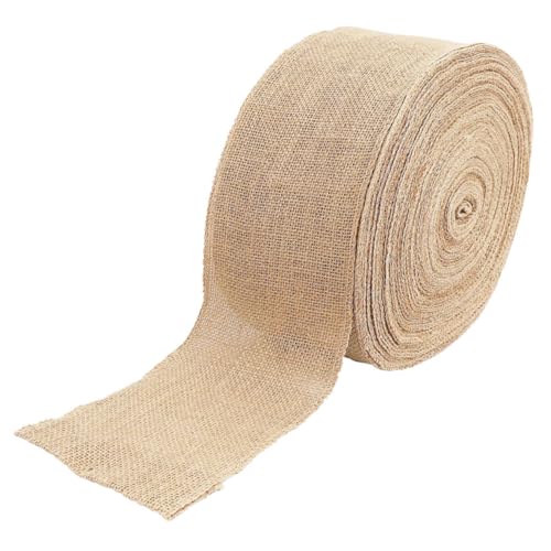 JEWEDECO 15cm Breites Juteband Aus Natürlichem Jute 10 Meter Rolle Dekoband Für DIY Hochzeits Und Partydekoration Geschenkverpackungen Und Bastelprojekte Zierliches Und Dekoratives von JEWEDECO