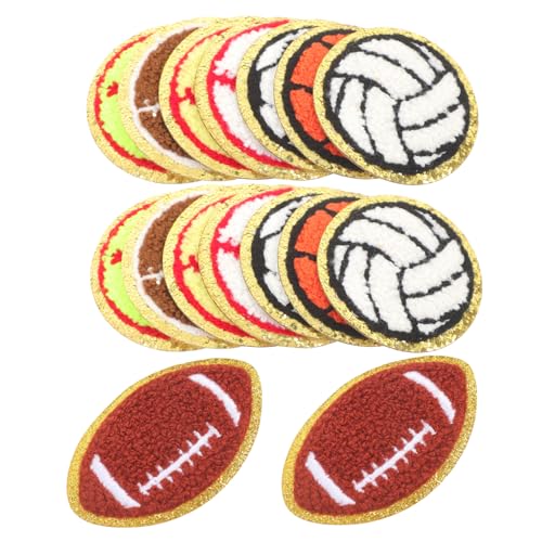 JEWEDECO 16St Ballsportartikel Aufnäher für Sportkleidung Basketball-Aufnäher zum Aufnähen Bügelaufnäher Bekleidung Reparatur Patches bügeleisen kleider kompakte Hutaufnäher Mantelflicken von JEWEDECO