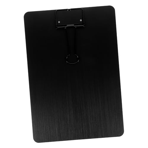 JEWEDECO 1Stk A5 Notiz schiene Klemmbretter für Kinder kleines Spiralheft Menütafel für Restaurant Papierordner clipboard pinnwand metall Dateiclip Hartfaserplatte a5 Zwischenablage Black von JEWEDECO