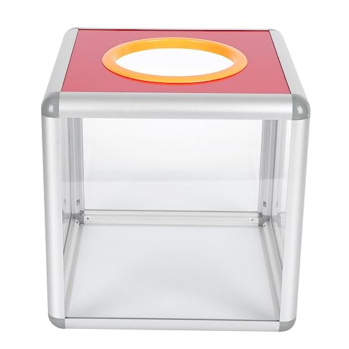 JEWEDECO 1Stk Lotterie-Box box personalisiert wahlurne Lotteriebox durchsichtige boxen Spendenbox Spiel Los visitenkarten behälter Postfach im Büro Lottokoffer aus Papier Aluminiumlegierung von JEWEDECO