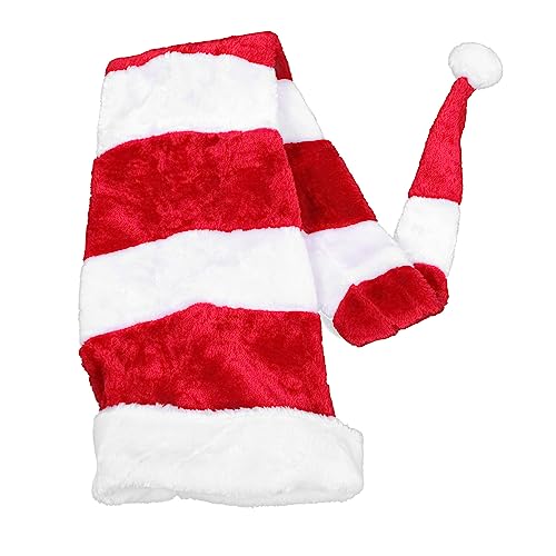 JEWEDECO 1Stk Weihnachtsmütze Plüschmütze Gorros Navideños für Erwachsene Pullover Fedora-Hut frohe weihnachten hut christmas cottage christmas costume santa claus hat Weihnachtskostüme rot von JEWEDECO