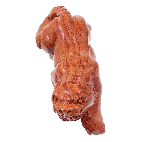 JEWEDECO 1stk Holzschnitzerei Sternzeichen Anhänger Sternzeichen-anhänger Chinesisches Traditionelles Autoanhänger Waldtierstatue Desktop-tierskulptur Hängendes Dekor Retro-dekor von JEWEDECO