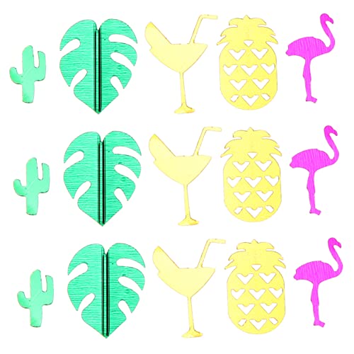 JEWEDECO 2 Packungen Schildkrötenblatt-konfetti Tischstreuer Dekoration Strandparty-Dekorationen Party Konfetti Dschungelparty-konfetti Glitzer Tischkonfetti Flamingo-tischkonfetti Papier von JEWEDECO