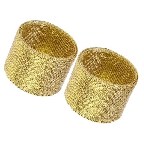 JEWEDECO 2-Rollen-Set geripptes Band schimmerndes Band Verpackungsband für Blumen wiederverwendbares Band geschenkband seidenband ribbons Grosgrain-Bänder Verpackungsbänder aus Stoff Golden von JEWEDECO