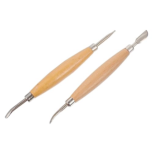 JEWEDECO 2-Teiliges Set Tonschnitzwerkzeuge Tonformwerkzeuge Töpferwerkzeuge Skulpturwerkzeuge ton werkzeug clay tools Modellierwerkzeuge aus Ton Scraper Craft Modellierwerkzeuge Legierung von JEWEDECO