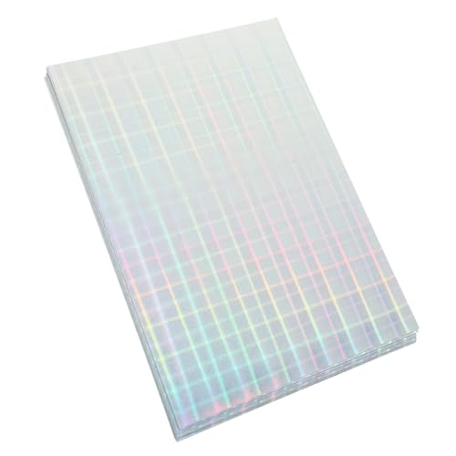 JEWEDECO 20 Blatt Holografisches Druckpapier Aufkleberetiketten Für Drucker Große Etikettenaufkleber Aufkleber Etikettendrucker Papieraufkleber Papier Bedruckbare Aufkleber Leere von JEWEDECO