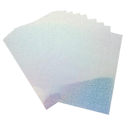 JEWEDECO 20 Blatt Holografisches Druckpapier Aufkleberpapier Zum Drucken Von Bedruckbaren Etikettenaufklebern Drucker Mailing Etiketten Etikettenaufkleber Druckeraufkleber von JEWEDECO