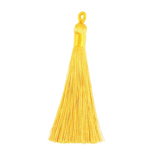 JEWEDECO 20 Stk Quasten-Ohrtropfen selber machen Tassel earrings DIY keychain chinesische Fengshui-Quaste Lesezeichen Quasten Zubehör für Quastenohrringe hängender Quastenanhänger Yellow von JEWEDECO