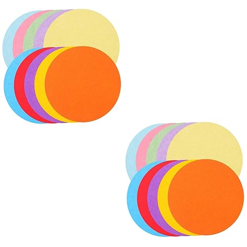 JEWEDECO 200 Blatt Rundes Farbiges Papier Kinder Malen Papier Zeichenpapier Für Kinder Origamipapier Für Kinder Zartes Malpapier Kreise Aus Tonpapier Malpapier Für Kinder Bastelpapier von JEWEDECO