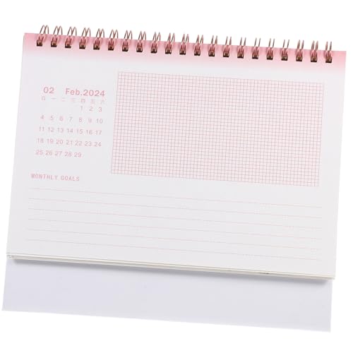 JEWEDECO 2024 Freistehender Kalender Klappkalender Für Den Schreibtisch Desktop-kalender Täglicher Flip-kalender Planer Kalender Tisch-staffelei-kalender Tischkalender 2023 Blue Papier von JEWEDECO