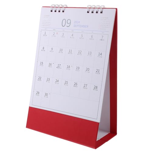 JEWEDECO 2024 Kalenderschreibtisch büro dekoration office decoration freistehender Kalender Notizblock-Kalender Klappkalender für den Schreibtisch Standkalender für den Haushalt Papier von JEWEDECO