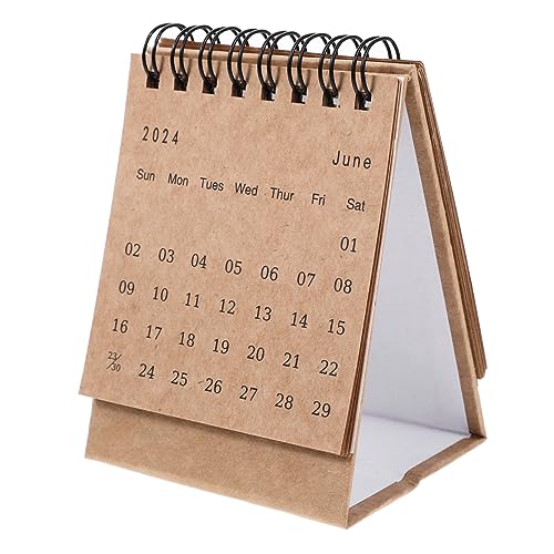 JEWEDECO 2024 Taschenkalender Staffelei Jahr des Drachenkalenders Bürokalender Tischkalender z office calendar Tischdekoration Monatskalender für den täglichen Gebrauch Mini-Kalender Papier von JEWEDECO