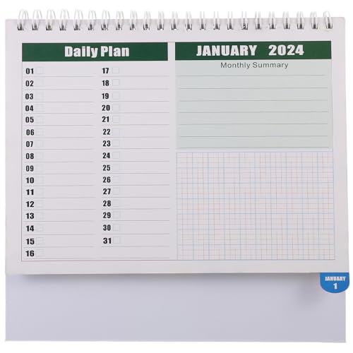 JEWEDECO 2024 Tischkalender Taschenkalender 2024 Standkalender 2024 Großer Tischkalender Mini Monatskalender 2024 Mini Tischkalender Tisch Stehkalender Staffelei Kalender Aus Papier von JEWEDECO