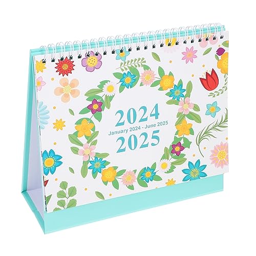 JEWEDECO 2024 Verbindlicher Kalender Klappkalender Für Den Schreibtisch Flip-desktop-kalender Planer Kalender Mini-kalender Staffelei-flip-kalender Tischkalender Standkalender Dekor Papier von JEWEDECO