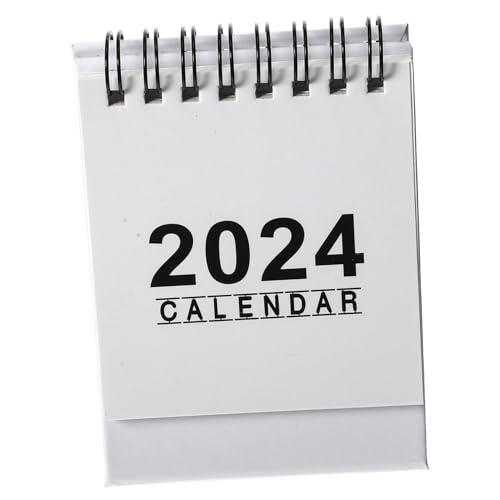 JEWEDECO 2024 kreativer Kalender täglicher Tischkalender traditioneller Standkalender Liste office organizer büro organizer staffelei planer kalender Neuheit Kalenderdekor Papier Weiß von JEWEDECO