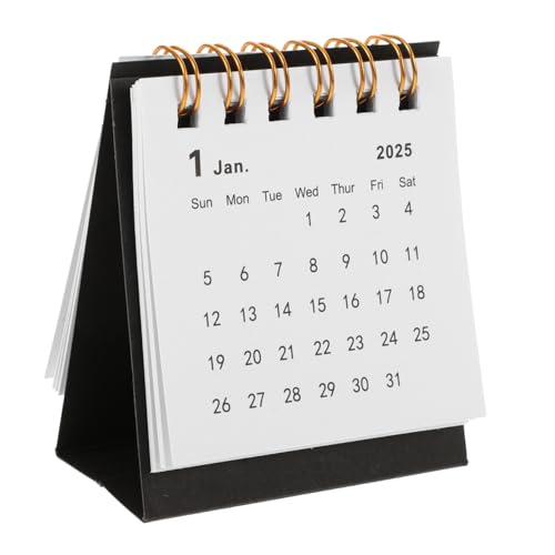 JEWEDECO 2025 Tischkalender Tisch-staffelei- Taschenkalender Listen Sie Den Pad- Auf Monatlicher Memo- Mini-desktop- Standkalender Tisch-stehkalender Papier von JEWEDECO