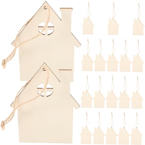 JEWEDECO 20St weihnachts anhänger christbaum anhänger christmas-decorations Weihnachtsbaum-Anhänger Weihnachtsdekore Ornamente weihnachtsbaum anhänger Weihnachtsdekoration Hanfseil Beige von JEWEDECO