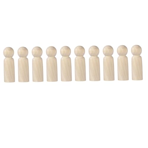 JEWEDECO 20st Holzfiguren Kinderpuppen Puppe Zum Selber Zeichnen Bastelspielzeug Kinderspielzeug Spielzeug Malen Unvollendete Peg-puppen Steckpuppen Selber Machen Blanko-peg-puppen Hölzern von JEWEDECO