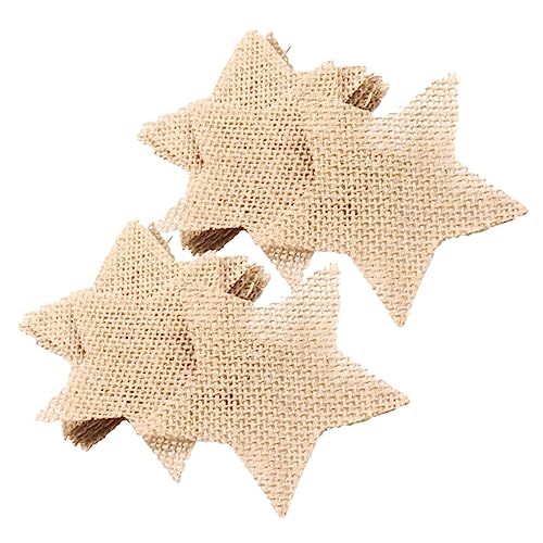 JEWEDECO 20st Jute Stücke Ornamente Sackleinenausschnitte Sackleinen-ornamente Für Das Handwerk Weihnachtsdekore Weihnachtsbaum Hängende Verzierung Weihnachtsstoffausschnitte Dekor Betäuben von JEWEDECO