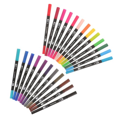 JEWEDECO 24St Aquarellstift Pinselstifte mit Spitzen Markierstifte mit Doppelbürste kalligraphie-stifte kalligraphie stifte Journaling-Marker Textmarker mit Enden Plastik von JEWEDECO